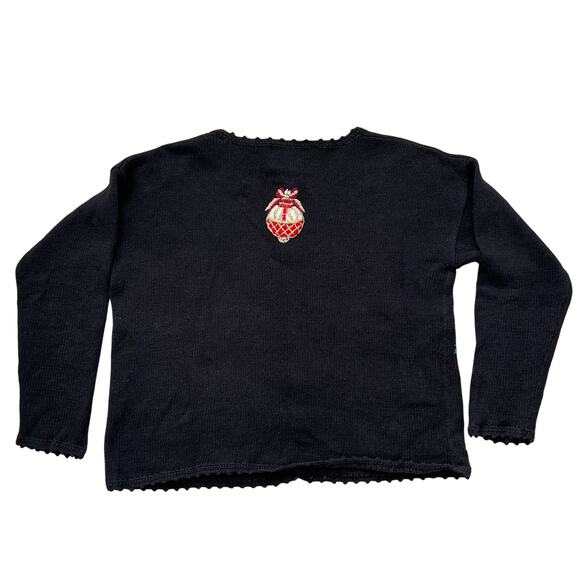 Vintage Tiara International Y2K Christmas Cardigan Sweater Medium Holiday - Picture 2 of 8